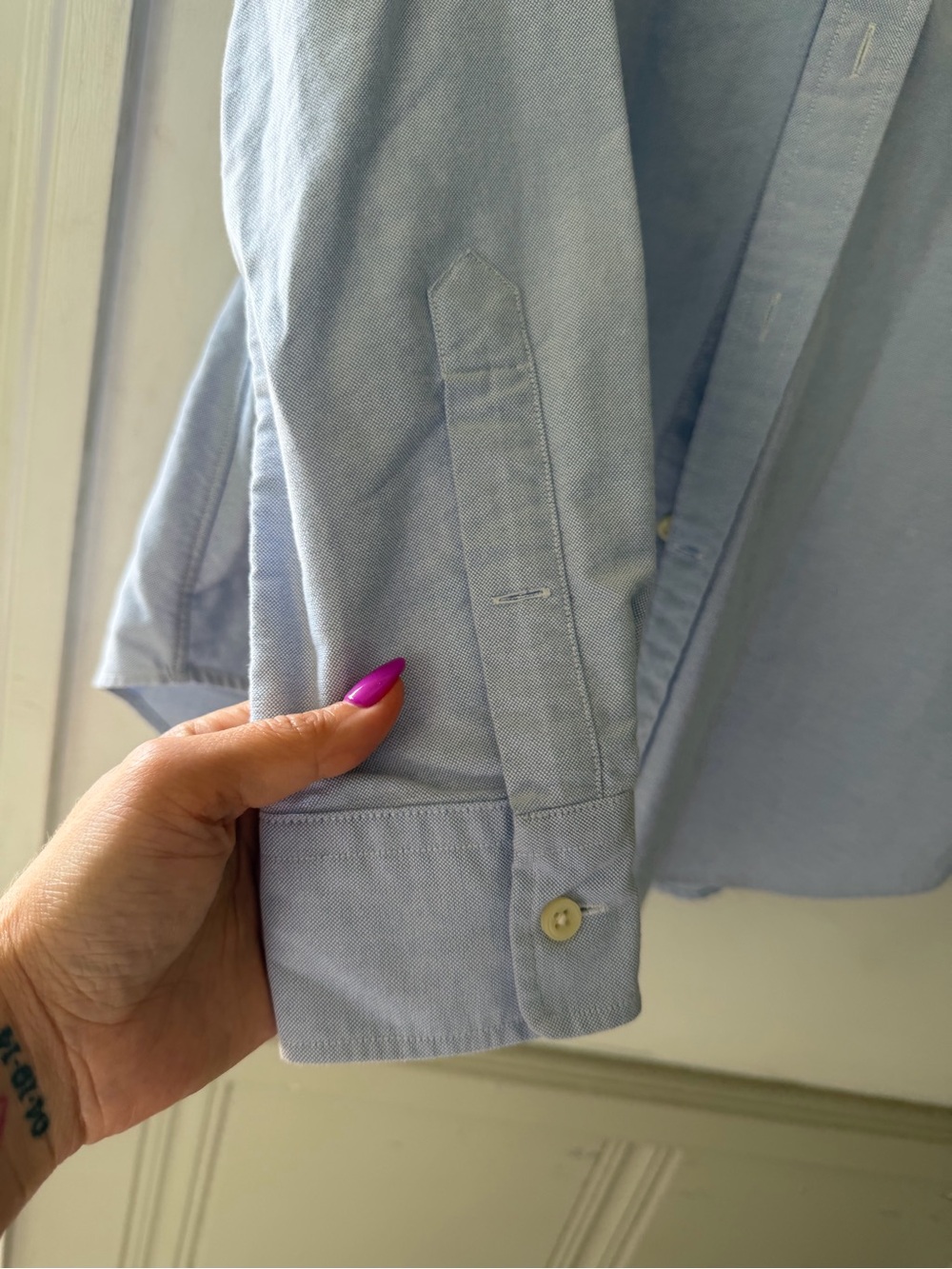Ralph Lauren Light Blue Oxford Button-Down with Polo Bear Embroidery - Picture 3 of 9